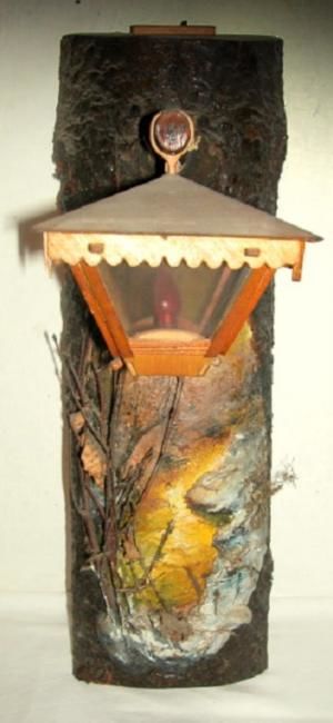 Sculpture titled "Rustik Light" by Sorinapostolescu, Original Artwork, Wood