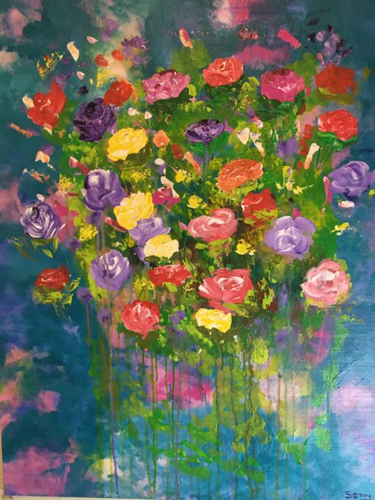 Painting titled "Good morning" by Samy Hasan, Original Art, Acrylic