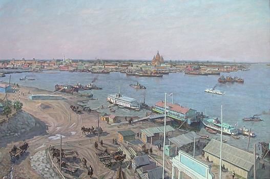 Картина под названием ""Junction of the Ok…" - Rudolf Sosnin, Подлинное произведение искусства,