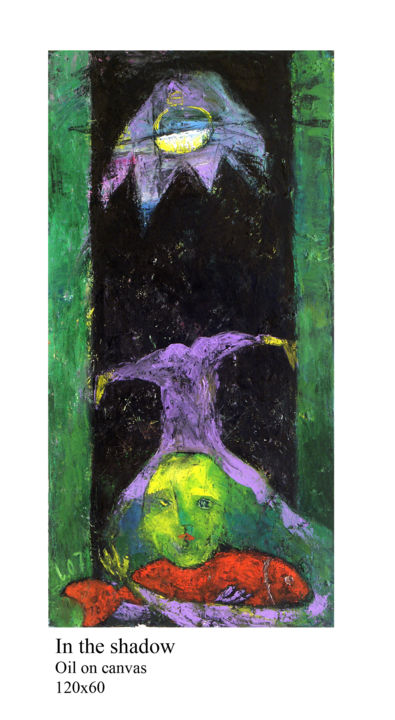 Painting titled "In the shadow" by Soso, Original Art, Oil