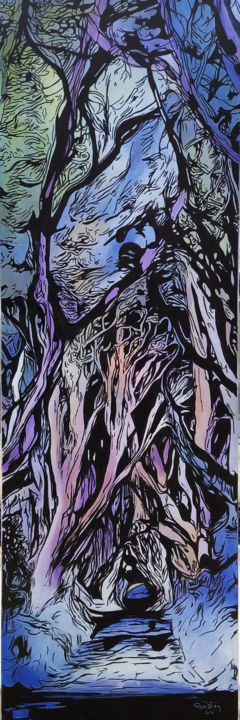 Peinture intitulée "Allée de la LOUISIA…" par Patrick Morceau (SOSTEN), Œuvre d'art originale, Acrylique