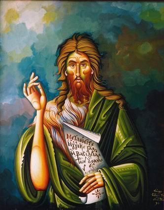 Painting titled "St.John the Baptyst" by Sotirios Panailidis, Original Artwork