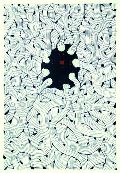 Dessin intitulée "Black hole" par Vladimir Bašić Šoto, Œuvre d'art originale, Craie