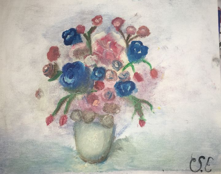Peinture intitulée "bloom" par Soukaina El Bahty, Œuvre d'art originale,