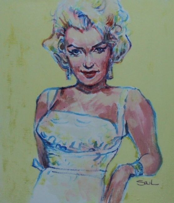 Painting titled "MARYLIN MONROE" by Soul, Original Artwork, Oil
