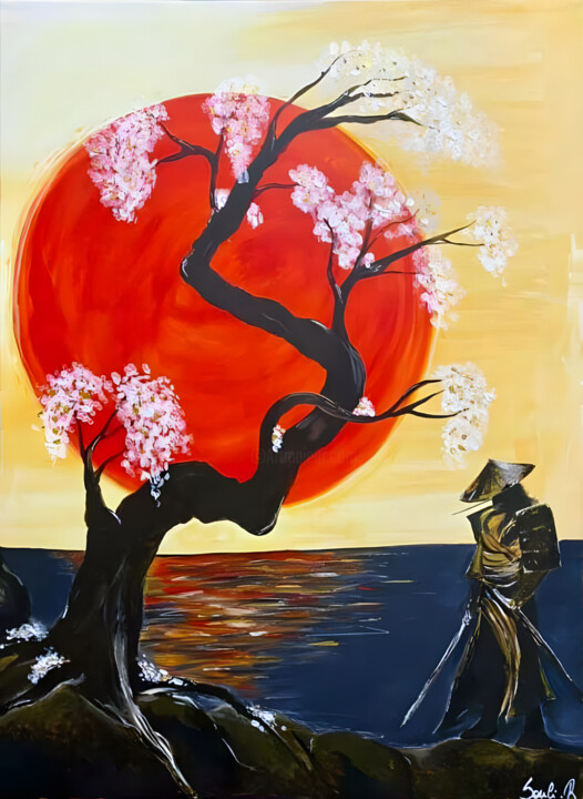 Malerei mit dem Titel "Musashi" von Souli, Original-Kunstwerk, Acryl