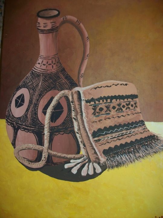 Peinture intitulée "traditionnel maroca…" par Soumicha Bachiri, Œuvre d'art originale