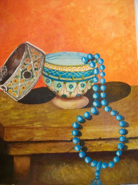 Painting titled "traditionnel maroca…" by Soumicha Bachiri, Original Artwork