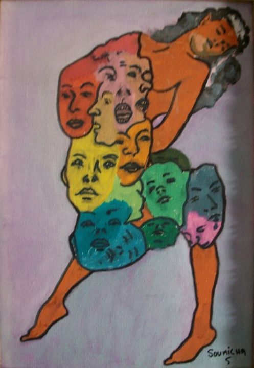 Malerei mit dem Titel "surrealisme" von Soumicha Bachiri, Original-Kunstwerk