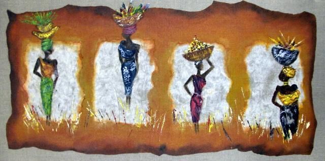 Pittura intitolato "africa" da Katia, Opera d'arte originale