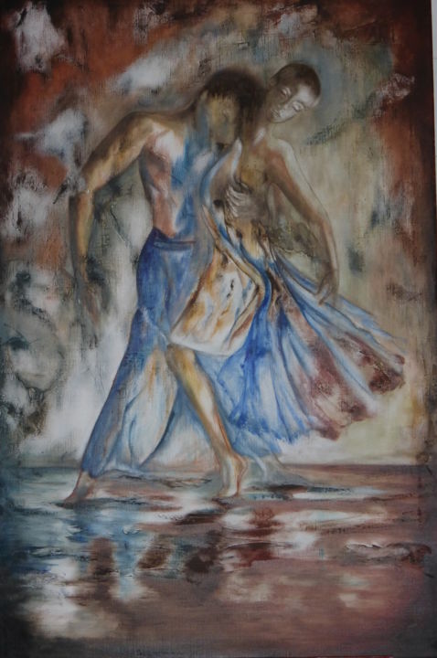 Peinture intitulée "Rumba" par Katia, Œuvre d'art originale, Huile