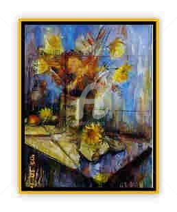 Painting titled "Falando das Flores" by Sousa Rodrigues, Original Artwork