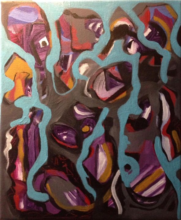 Pintura intitulada "Migrações" por Serafim Da Costa Sousa, Obras de arte originais, Acrílico