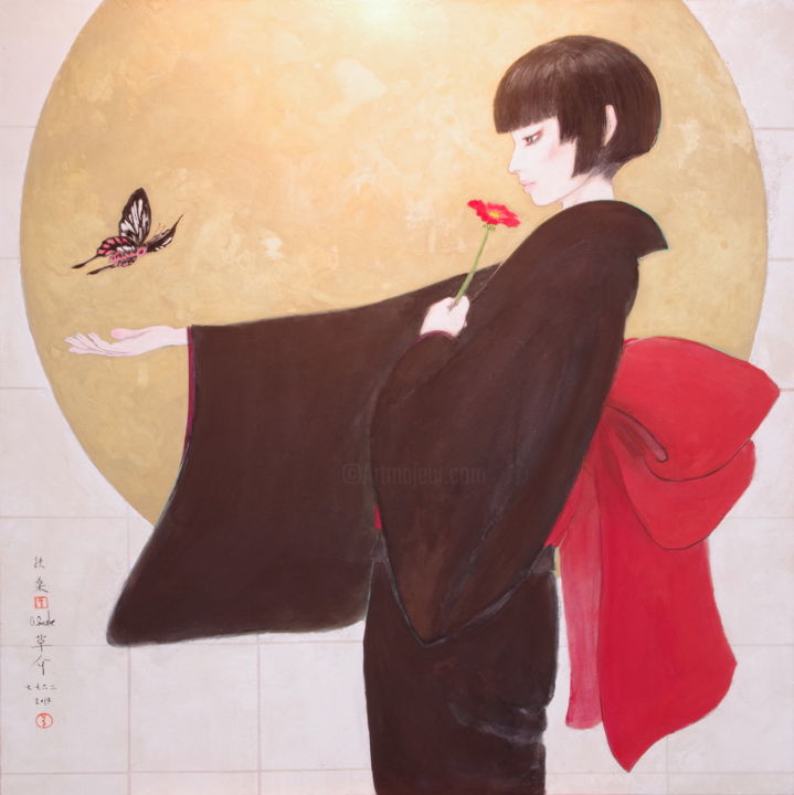 Painting titled "AGEHA ver3 ( papill…" by Souske, Original Artwork, Other