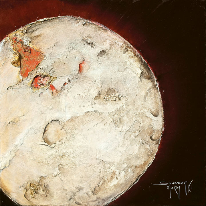Peinture intitulée "Kepler 10b" par Soussan-Morin, Œuvre d'art originale, Acrylique