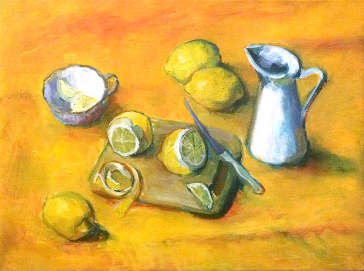 Peinture intitulée "yellow.jpg" par Arz, Œuvre d'art originale, Huile