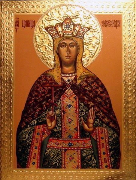 Картина под названием "Св. мученица АЛЕКСА…" - Слёзкина Ольга, Подлинное произведение искусства
