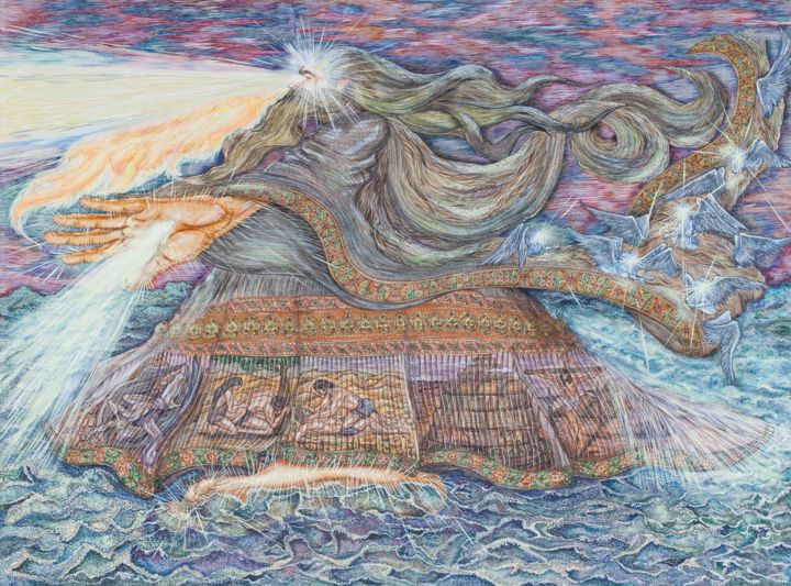 Картина под названием "Кипящая мазь" - Екатерина Ильина (Катарина Лав), Подлинное произведение искусства, Гуашь