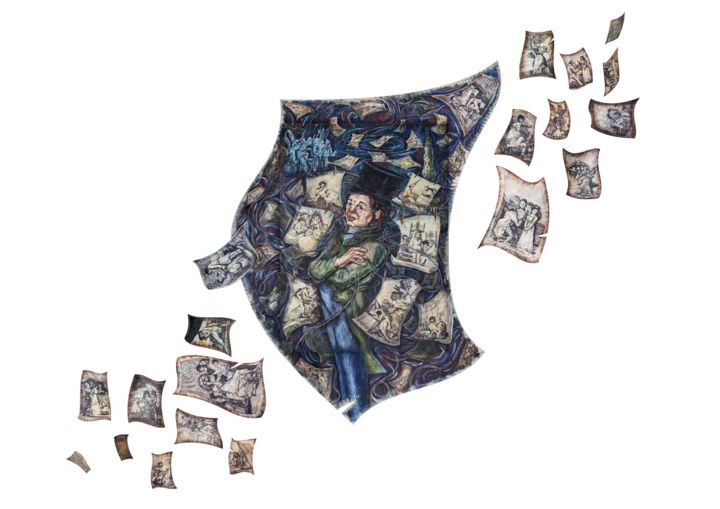 Картина под названием "Гойя" - Екатерина Ильина (Катарина Лав), Подлинное произведение искусства, Акварель Установлен на кар…