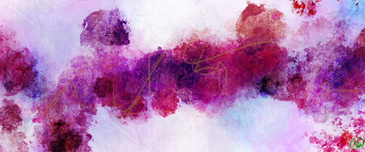 Arts numériques intitulée "Purple clouds haze" par Sp.Art, Œuvre d'art originale, Peinture numérique