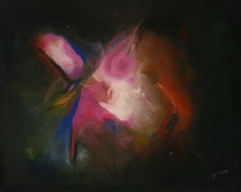Ζωγραφική με τίτλο "Astronomy Orion neb…" από Jožica Žigon, Αυθεντικά έργα τέχνης, Λάδι