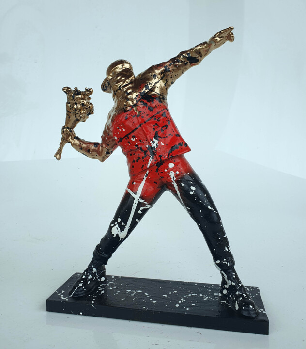 Sculpture intitulée "SPACO Anarchy banks…" par Spaco, Œuvre d'art originale, Résine