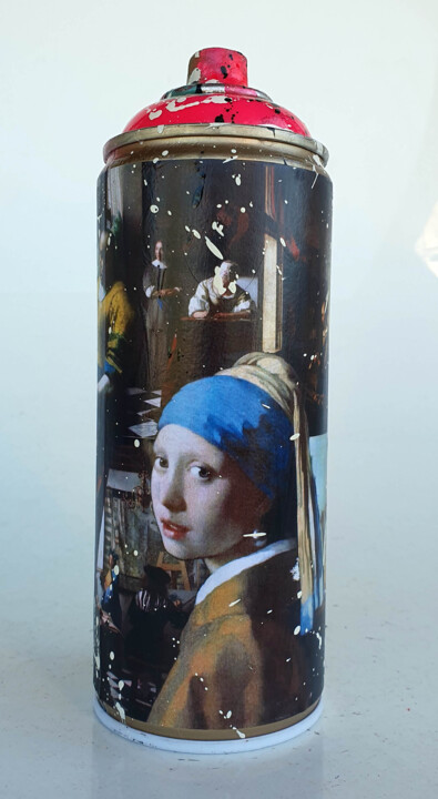Sculpture intitulée "SPACO Bombe Vermeer…" par Spaco, Œuvre d'art originale, Métaux