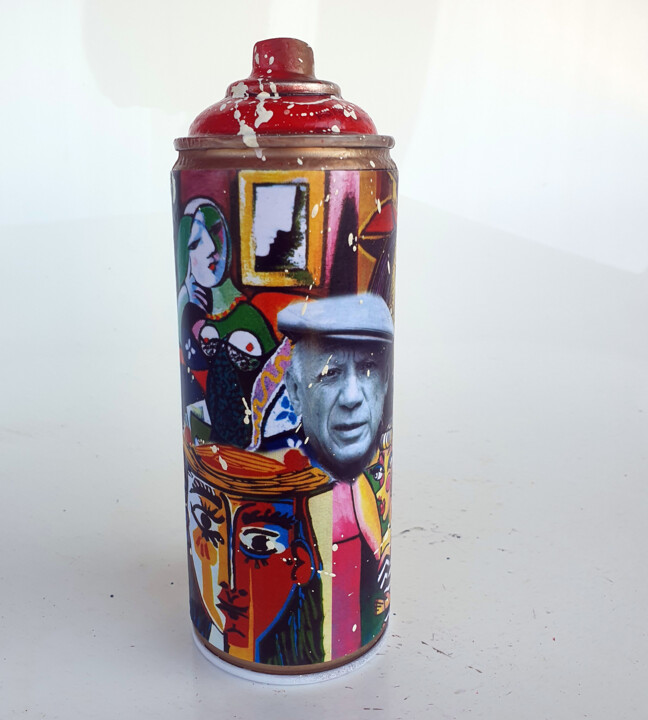 "SPACO Bombe Picasso…" başlıklı Heykel Spaco tarafından, Orijinal sanat, Sprey boya