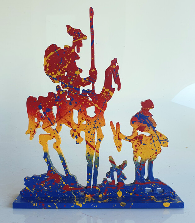 Sculpture titled "SPACO DON QUICHOTTE…" by Spaco, Original Artwork, Acrylic