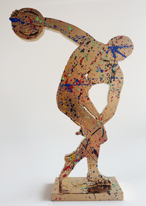 Sculpture titled "Spaco -  Discobole…" by Spaco, Original Artwork, Resin