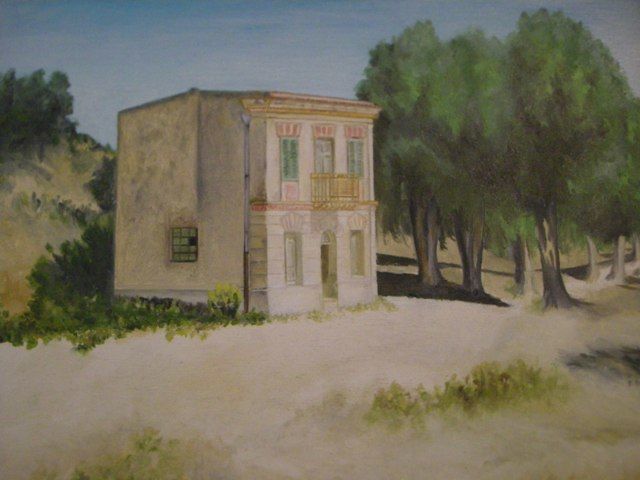 Schilderij getiteld "L'estate in campagna" door Eugenia Spanò, Origineel Kunstwerk