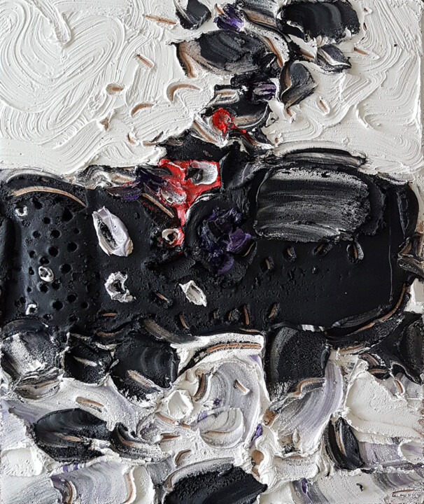 Peinture intitulée "Fumée sur Alep" par Spasp Danion, Œuvre d'art originale, Acrylique