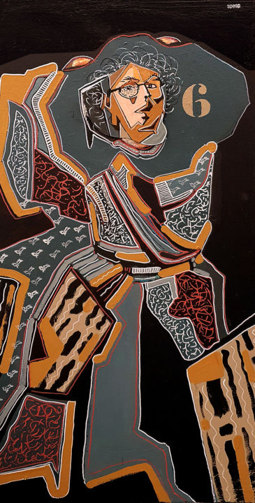Peinture intitulée "Double face" par Spasp Danion, Œuvre d'art originale, Acrylique