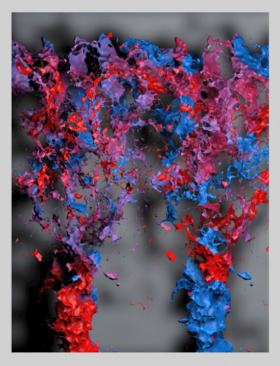 Digital Arts titled "FLOWERS 3" by Vasile Spataru, Original Artwork, 3D Modeling