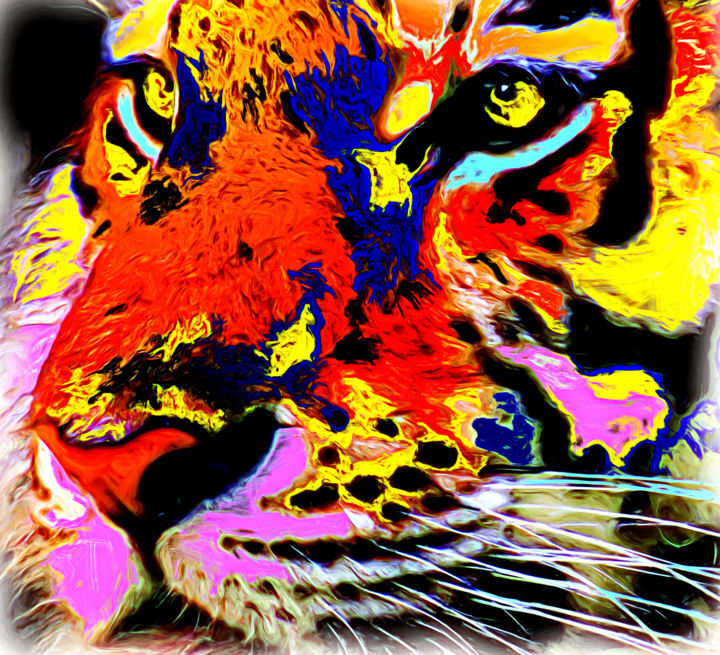 Digital Arts titled "the-tiger-248.jpg" by Joshua Bindseil, Original Artwork, Digital Painting