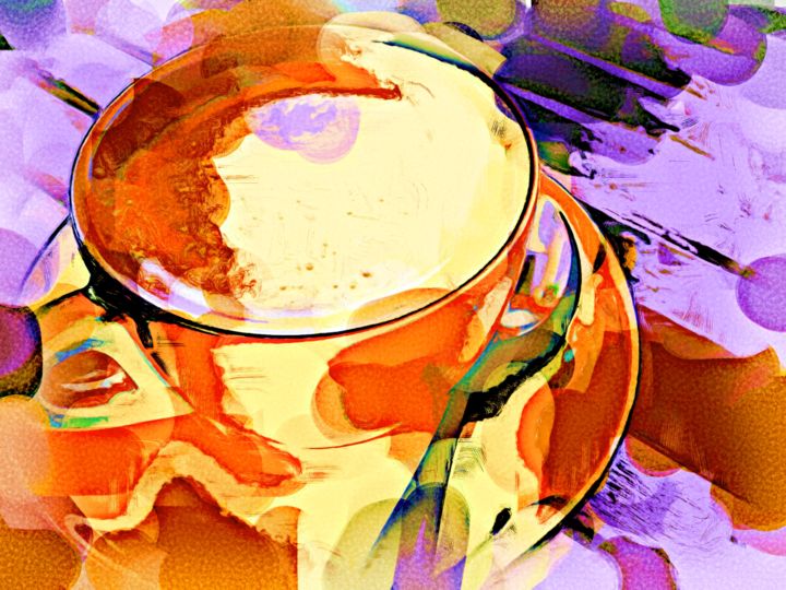 Digital Arts με τίτλο "coffee-time.jpg" από Joshua Bindseil, Αυθεντικά έργα τέχνης, Ψηφιακή ζωγραφική