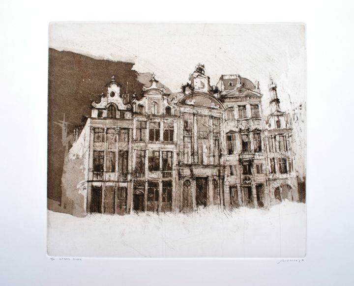 Printmaking titled "MARCON L. - Grand P…" by Special Offers, Original Artwork, Etching