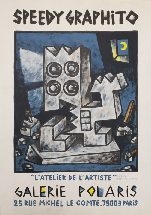 Printmaking titled "L’atelier de l’arti…" by Speedy Graphito, Original Artwork, Digital Print
