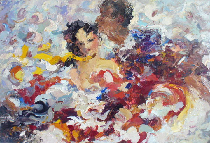 Painting titled "Андалузия" by Anatoly, Original Artwork, Oil