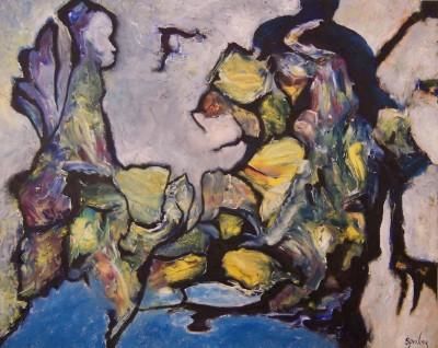 Painting titled "From Whence It Came" by Scott Spencer, Original Art, Oil Mounted on Stretcher frame