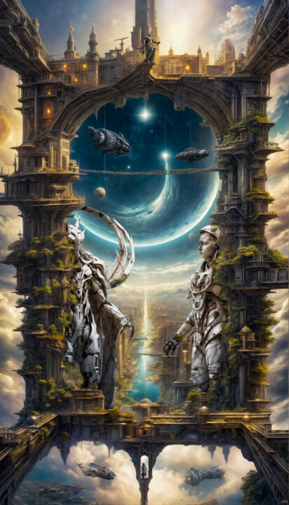 Digital Arts titled "The Gate" by Spik3, Original Artwork, Digital Painting
