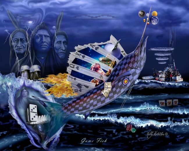 Digital Arts titled "Game Fish" by Spirit Dance, Original Artwork