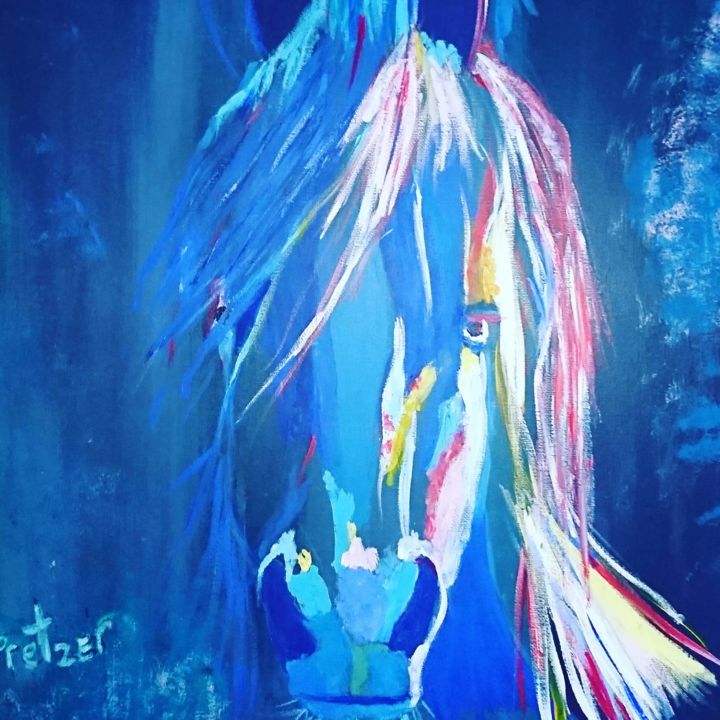 Painting titled "Horse lover" by Tess Pretzer, Original Artwork