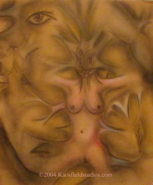 Peinture intitulée "Psychosex 1" par Steve Piscione, Œuvre d'art originale