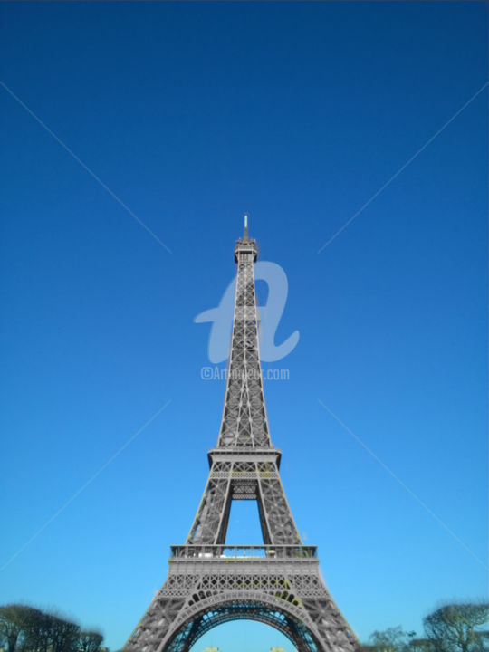 Fotografia zatytułowany „Eiffel tower black…” autorstwa Splash, Oryginalna praca