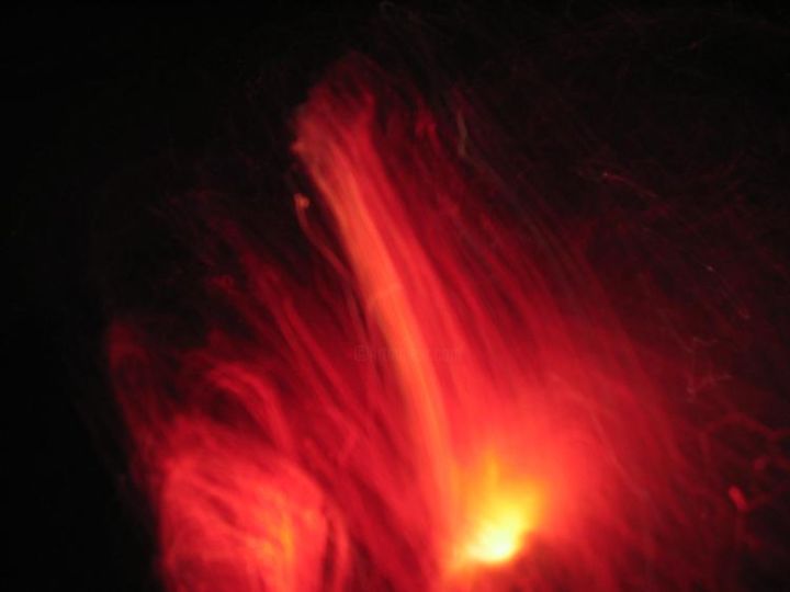 Photography titled "Flames of Scarlet" by Dr. Walter Faucet, Original Artwork