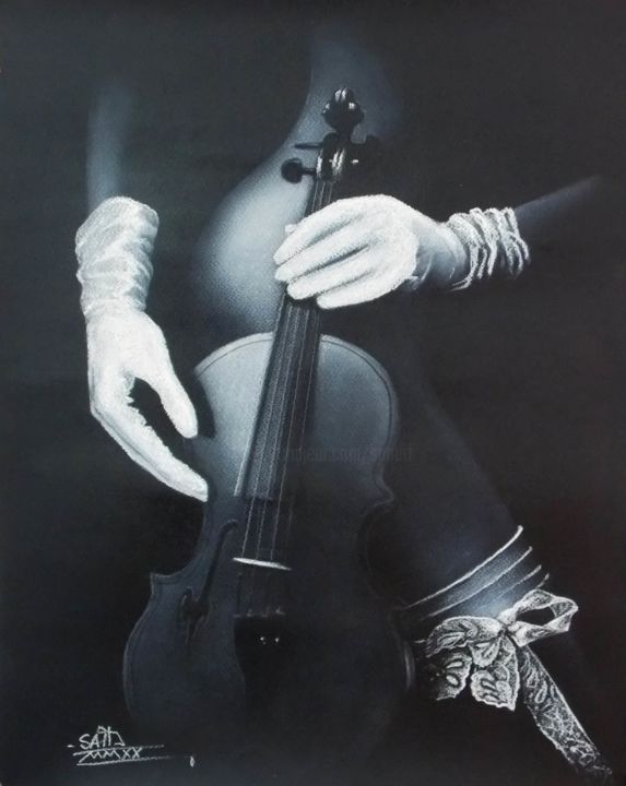 Peinture intitulée "Scherzo" par Saïd Serge Berkane, Œuvre d'art originale, Pastel
