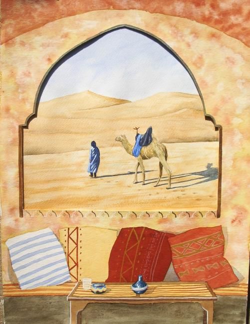 Painting titled "MAQUETTE 3: niche à…" by Saïd Serge Berkane, Original Artwork