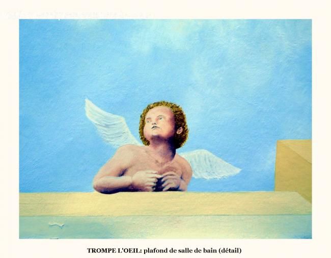 Pintura intitulada "TROMPE L'OEIL: plaf…" por Saïd Serge Berkane, Obras de arte originais