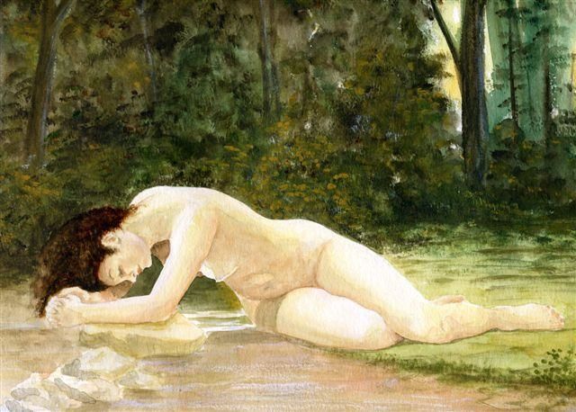 Peinture intitulée "L'eau fait lit" par Saïd Serge Berkane, Œuvre d'art originale